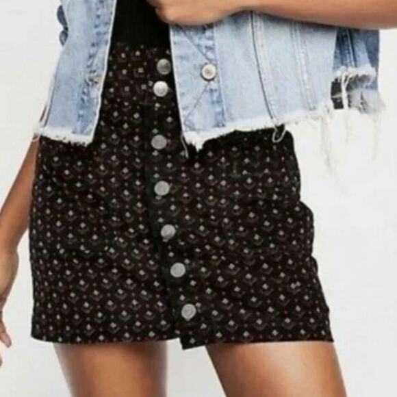 Free People Joanie Corduroy Mini Button Skirt - Picture 1 of 6